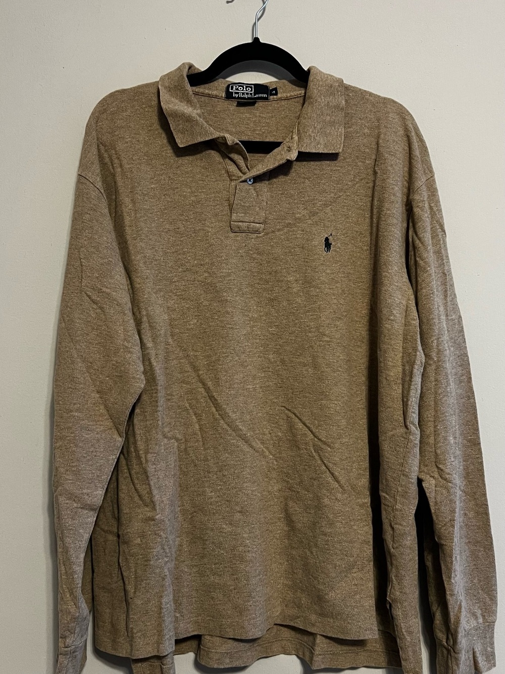 Polo by Ralph Lauren Long-Sleeve Polo Shirt - Tan Men’s XL